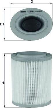 MAHLE LX 2790 - Filtre à air droxauto.com