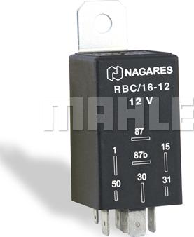 MAHLE MR 117 - Relais, pompe à carburant droxauto.com