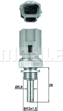 MAHLE TSE 27 - Sonde de température, liquide de refroidissement droxauto.com