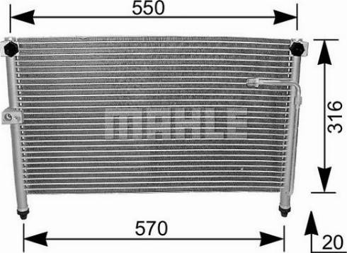 MAHLE AC 200 000S - Condensateur, climatisation droxauto.com