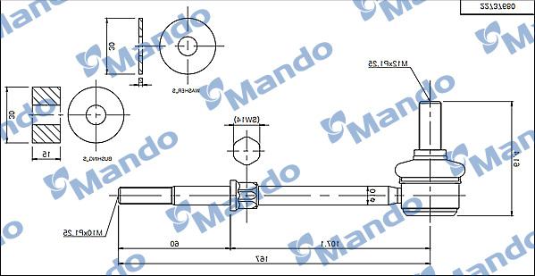 Mando MSC010100 - Entretoise / tige, stabilisateur droxauto.com