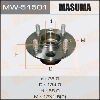 MASUMA MW-51501 - Moyeu de roue droxauto.com