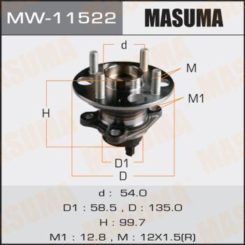 MASUMA MW-11522 - Moyeu de roue droxauto.com