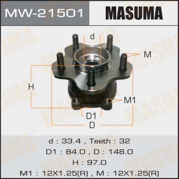 MASUMA MW-21501 - Moyeu de roue droxauto.com