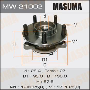 MASUMA MW-21002 - Moyeu de roue droxauto.com
