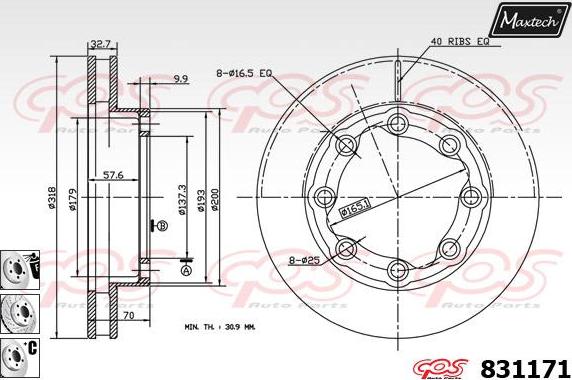 Maxtech 5265230 - Fusée d'essieu, suspension de roue droxauto.com