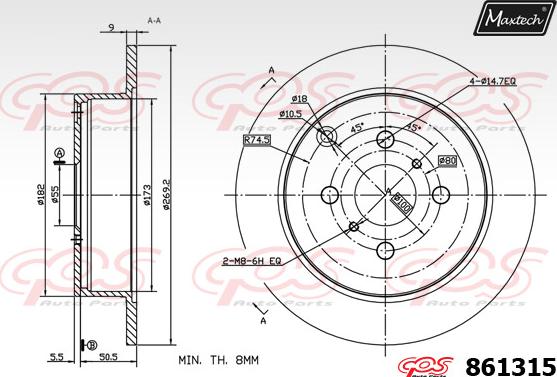 Maxtech 5271062 - Fusée d'essieu, suspension de roue droxauto.com