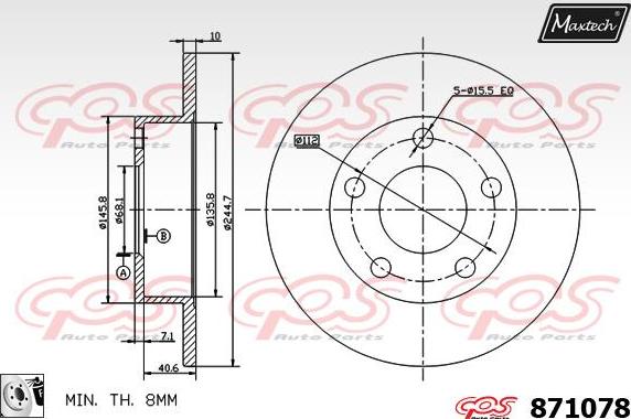 Maxtech 5271008 - Fusée d'essieu, suspension de roue droxauto.com