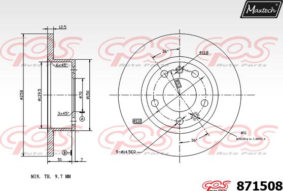 Maxtech 5271010 - Fusée d'essieu, suspension de roue droxauto.com
