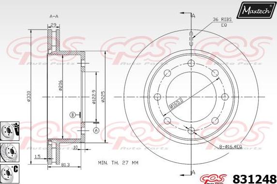 Maxtech 5271036 - Fusée d'essieu, suspension de roue droxauto.com