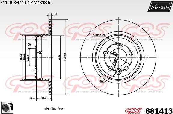 Maxtech 5273012 - Fusée d'essieu, suspension de roue droxauto.com