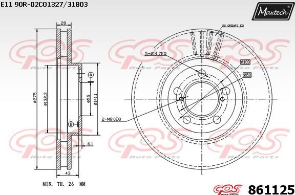 Maxtech 872510 - Tambour de frein droxauto.com
