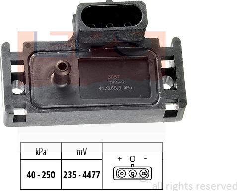 MDR EPS-1993 057 - Capteur, pression de suralimentation droxauto.com