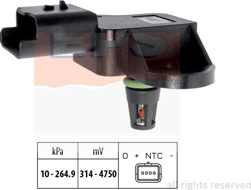 MDR EPS-1993 137 - Capteur, pression des gaz échappement droxauto.com