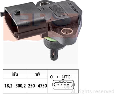 MDR EPS-1993 178 - Capteur, pression des gaz échappement droxauto.com