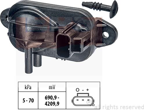 MDR EPS-1993 268 - Capteur, pression des gaz échappement droxauto.com