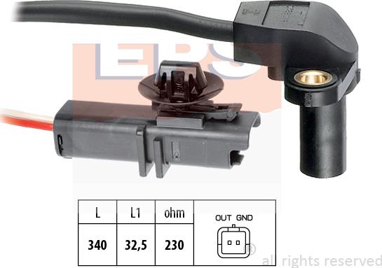 MDR EPS-1953 549 - Capteur d'angle, vilebrequin droxauto.com
