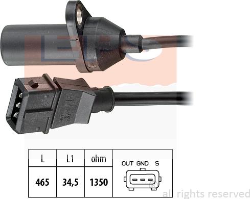 MDR EPS-1953 092 - Capteur d'angle, vilebrequin droxauto.com
