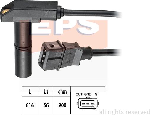 MDR EPS-1953 054 - Capteur d'angle, vilebrequin droxauto.com