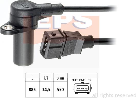 MDR EPS-1953 162 - Capteur d'angle, vilebrequin droxauto.com