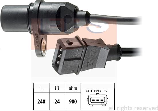 MDR EPS-1953 187 - Capteur d'angle, vilebrequin droxauto.com