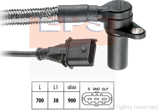 MDR EPS-1953 284 - Capteur d'angle, vilebrequin droxauto.com