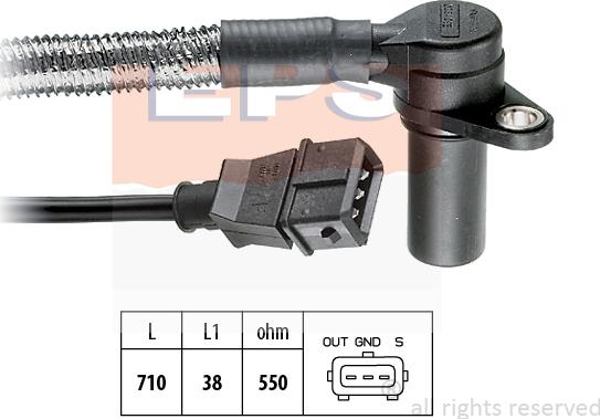 MDR EPS-1953 230 - Capteur d'angle, vilebrequin droxauto.com