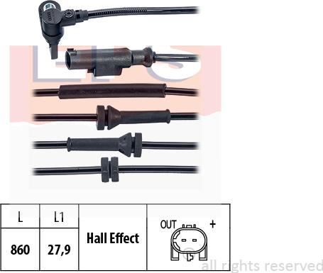 MDR EPS-1960 098 - Capteur, vitesse de roue droxauto.com