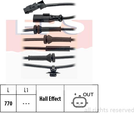 MDR EPS-1960 148 - Capteur, vitesse de roue droxauto.com