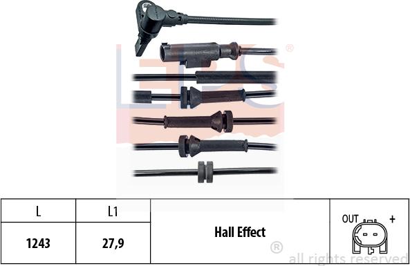 MDR EPS-1960 184 - Capteur, vitesse de roue droxauto.com