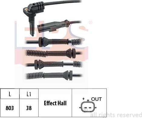 MDR EPS-1960 219 - Capteur, vitesse de roue droxauto.com
