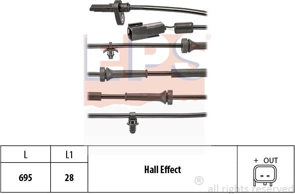 MDR EPS-1960 212 - Capteur, vitesse de roue droxauto.com