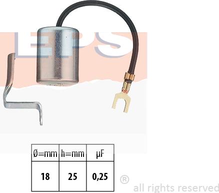 MDR EPS-1130 117 - Condensateur, système d'allumage droxauto.com