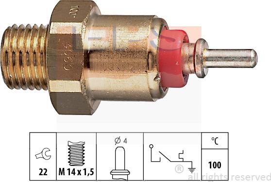 MDR EPS-1840 069 - Sonde de température, liquide de refroidissement droxauto.com