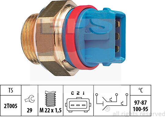 MDR EPS-1850 631 - Interrupteur de température, ventilateur de radiateur droxauto.com