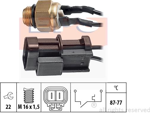 MDR EPS-1850 056 - Interrupteur de température, ventilateur de radiateur droxauto.com