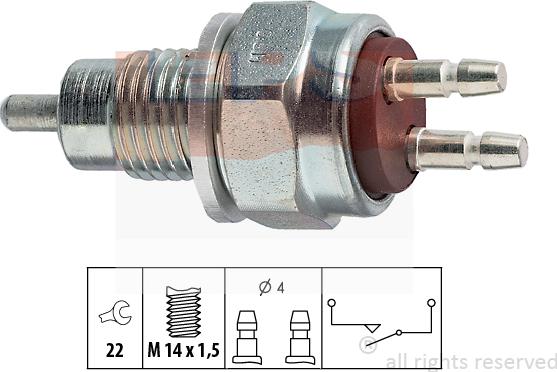 MDR EPS-1860 052 - Contacteur, feu de recul droxauto.com