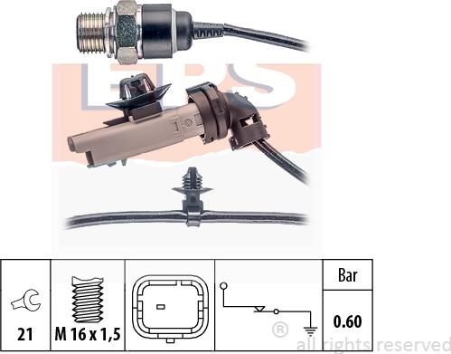 MDR EPS-1800 199 - Capteur, pression d'huile droxauto.com