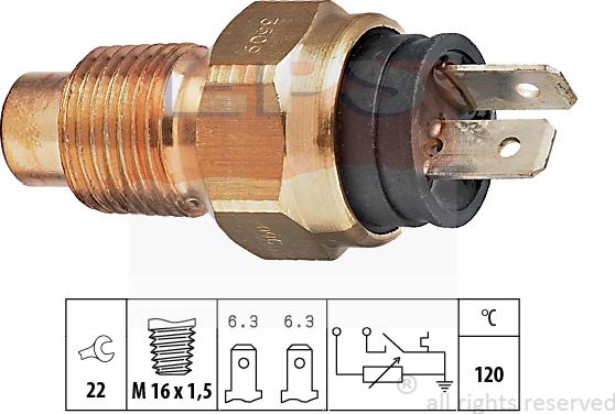 MDR EPS-1830 509 - Sonde de température, liquide de refroidissement droxauto.com