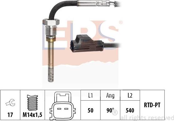 MDR EPS-1220 089 - Capteur, température des gaz droxauto.com