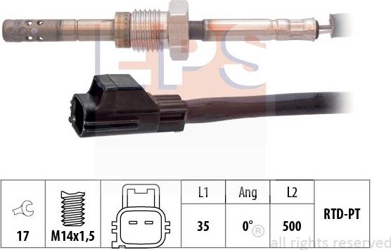 MDR EPS-1220 148 - Capteur, température des gaz droxauto.com