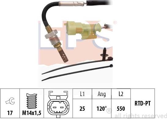 MDR EPS-1220 222 - Capteur, température des gaz droxauto.com