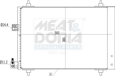Meat & Doria 991046 - Condensateur, climatisation droxauto.com