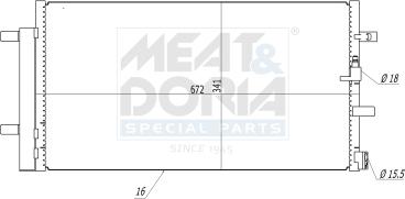 Meat & Doria 991056 - Condensateur, climatisation droxauto.com