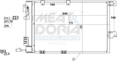 Meat & Doria 991050 - Condensateur, climatisation droxauto.com