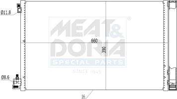 Meat & Doria 991057 - Condensateur, climatisation droxauto.com