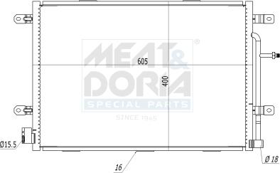 Meat & Doria 991060 - Condensateur, climatisation droxauto.com