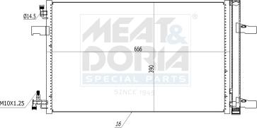 Meat & Doria 991061 - Condensateur, climatisation droxauto.com