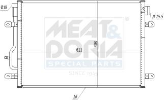 Meat & Doria 991067 - Condensateur, climatisation droxauto.com