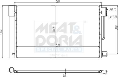 Meat & Doria 991006 - Condensateur, climatisation droxauto.com